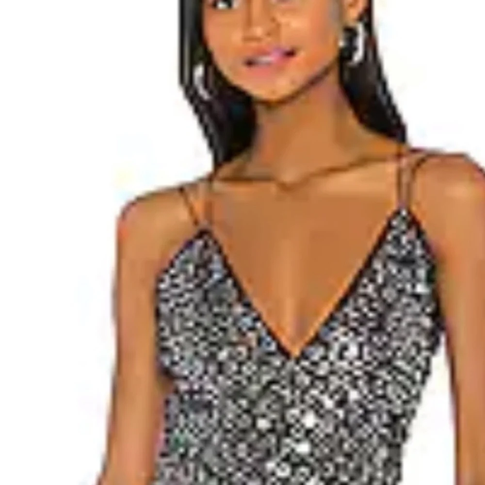 h:ours X Revolve Marvel Dress in Black and Silver - Picture 3 of 13